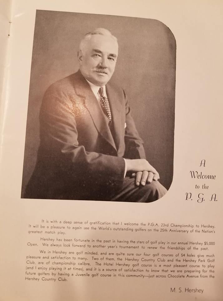 ms hershey 1940 PGA Championship brochure