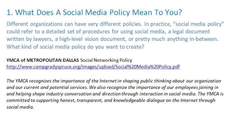 social media policy